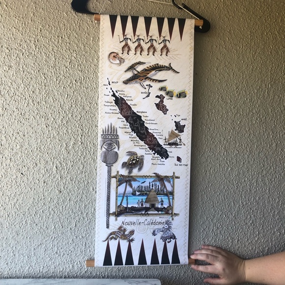 Polynesian Wall Hanging/Scroll French Polynesian - Picture 2 of 7